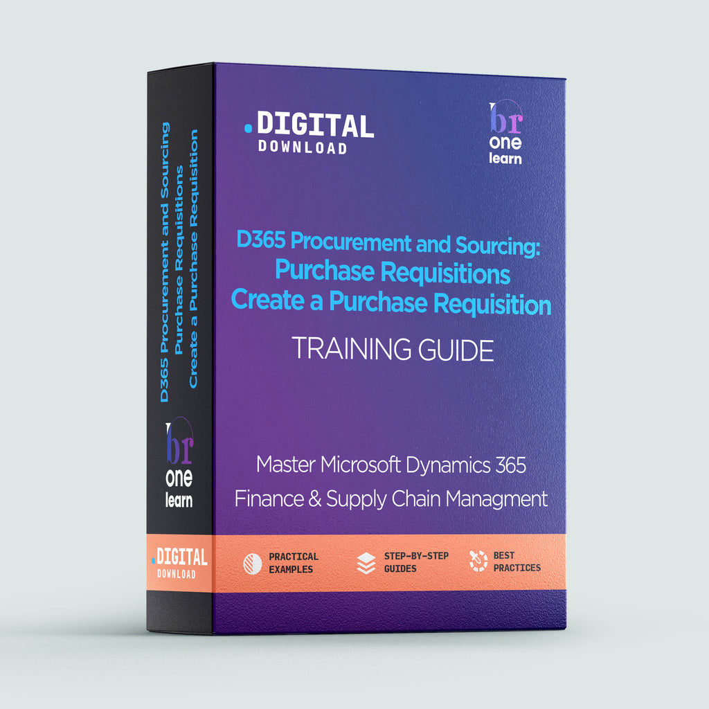 D365 Procurement and Sourcing - Purchase Requisitions - Create a Purchase Requisition